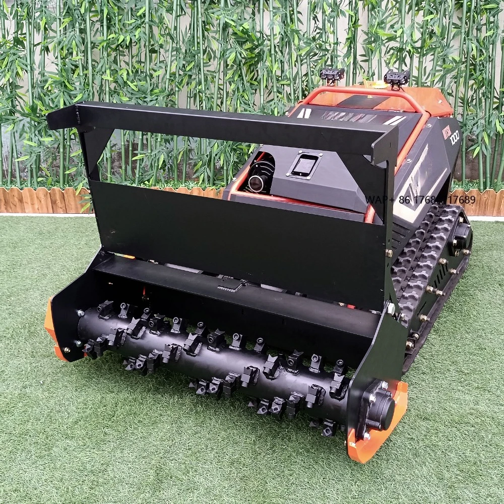 Rc Mulcher Petrol Brush Cutter Crawler Lawn Mower 80cm Cutting Width 4-stroke Lawn Mower Vigorun Tech Lawn Mower