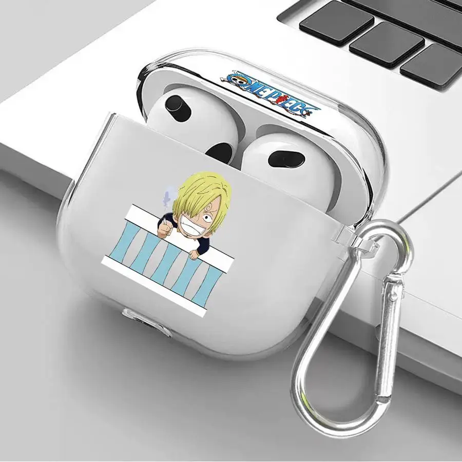 Funda para Airpods 4 Pro 1 2 Pro2 Pro3 3, fundas transparentes para auriculares, fundas de una pieza con diseño de Anime