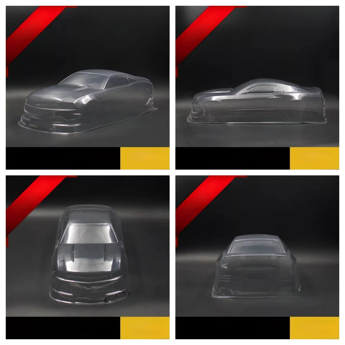

1:10 RC Car Clear Lexan Body Shell 200 мм Ford Mustang для 1/10 RC Drift Car Tamiya TT01 TT02