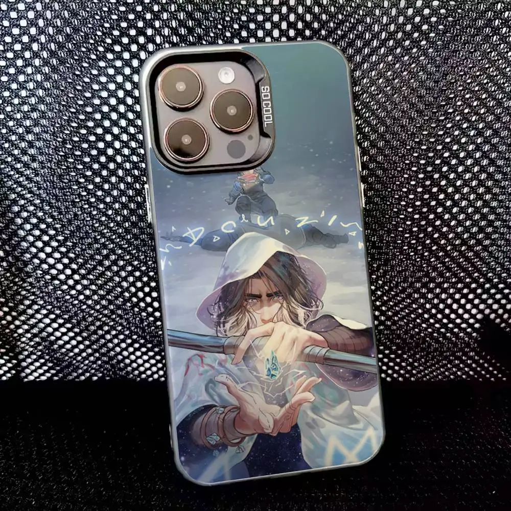 Funda de teléfono A-Arcane Viktor para iPhone 16,15,14,13,12,11,8,7,Pro,Max,Plus,Mini,XS,SE Anti caída negro mate duro