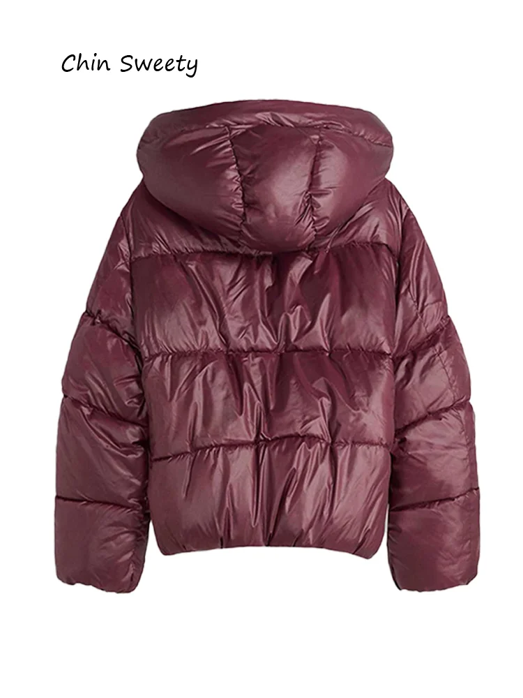 

Женские пальто на хлопковой подкладке, верхняя одежда с воротником-стойкой, винтажные куртки, зимние топы с капюшоном, утепленная повседневная женская трендовая одежда