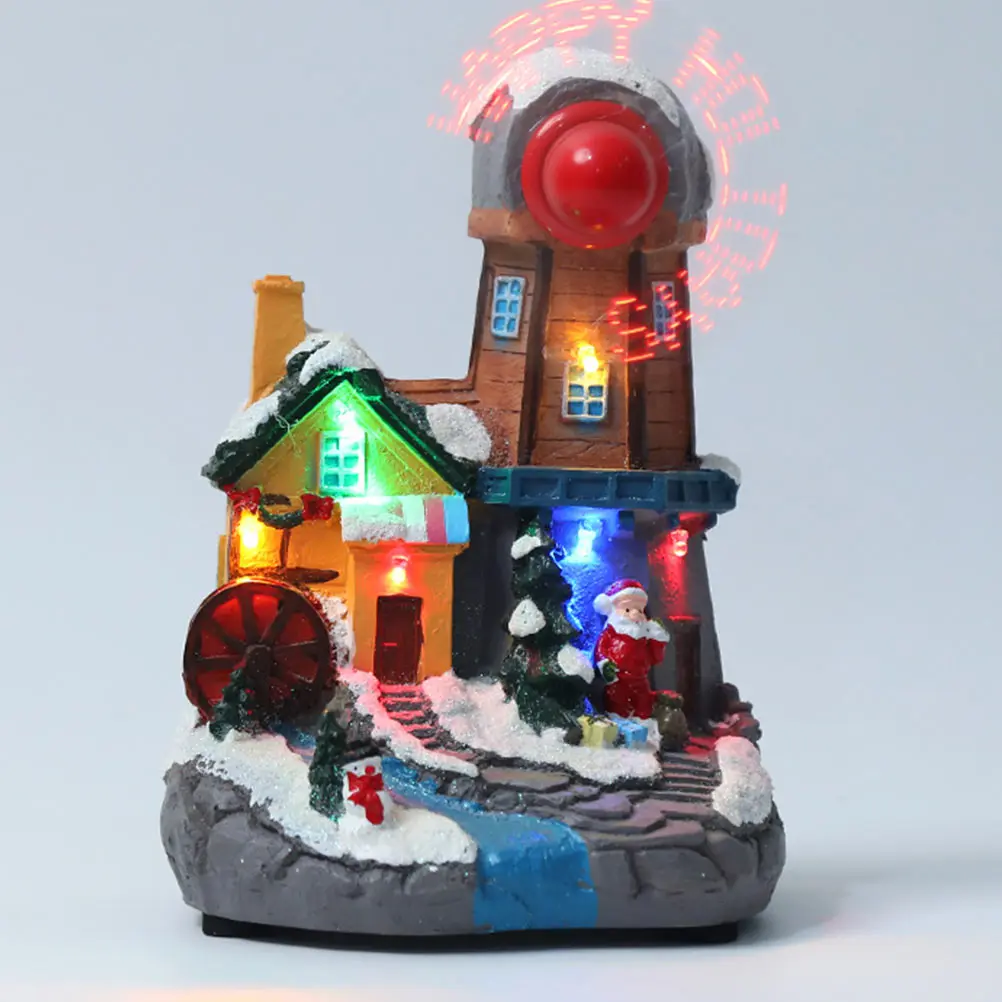 

Music House Decoration Indoor Christmas Musical Decorations Festive Resin Ornament