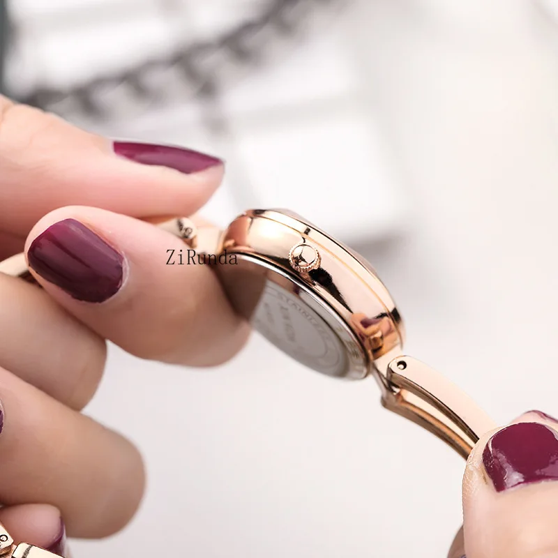 أزياء سوار ووتش مزاجه قطع الطلب الصغير كوارتز ستار حجر الراين سوار ووتش #4