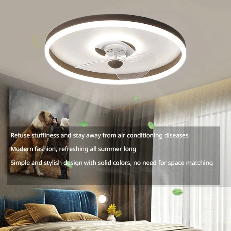 

SANDYHA Ceiling Fan with Light Modern Minimalist Design LED Remote Control for Bedroom Living Room Stylish Home Decoration