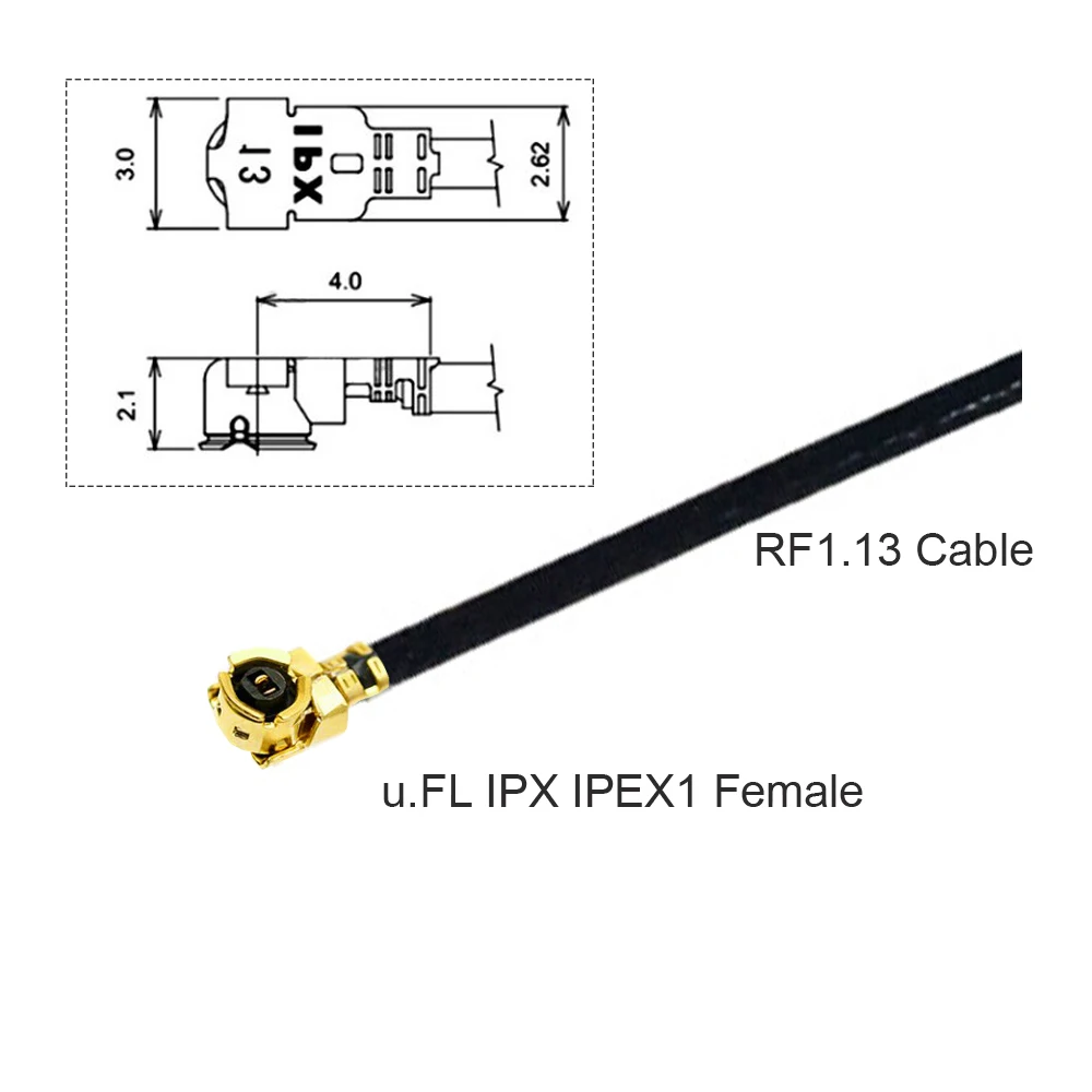 BEVOTOP 10PCS 1 Female to 1 Female Jack WIFI Antenna Extension Cable RF Coaxial RF1.13 Pigtail for Router 3g 4g Modem