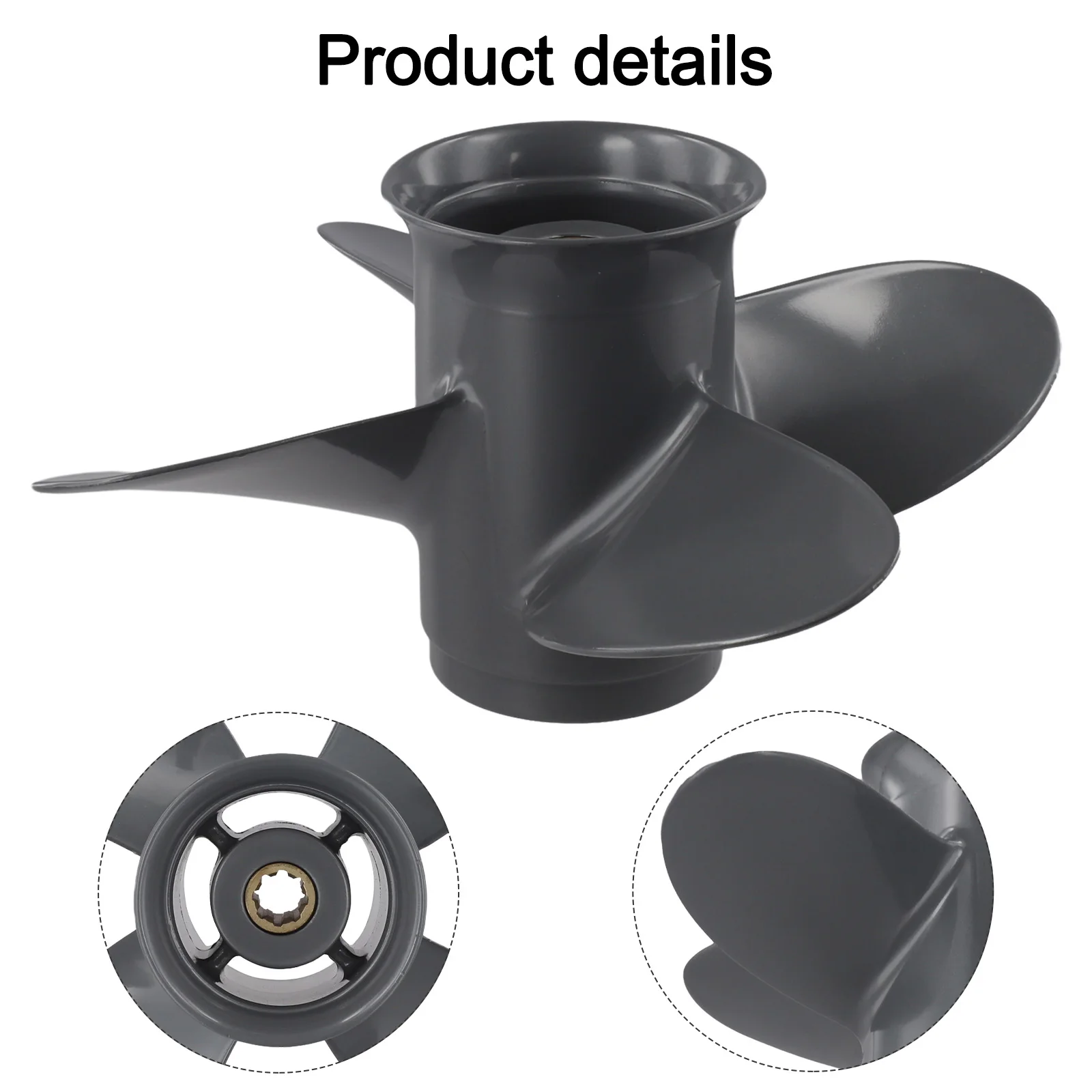 

4 Blade Propeller Aluminum Boat Propeller For Boating 8 Tooth Configuration Easy Installation Improved Fuel Efficiency