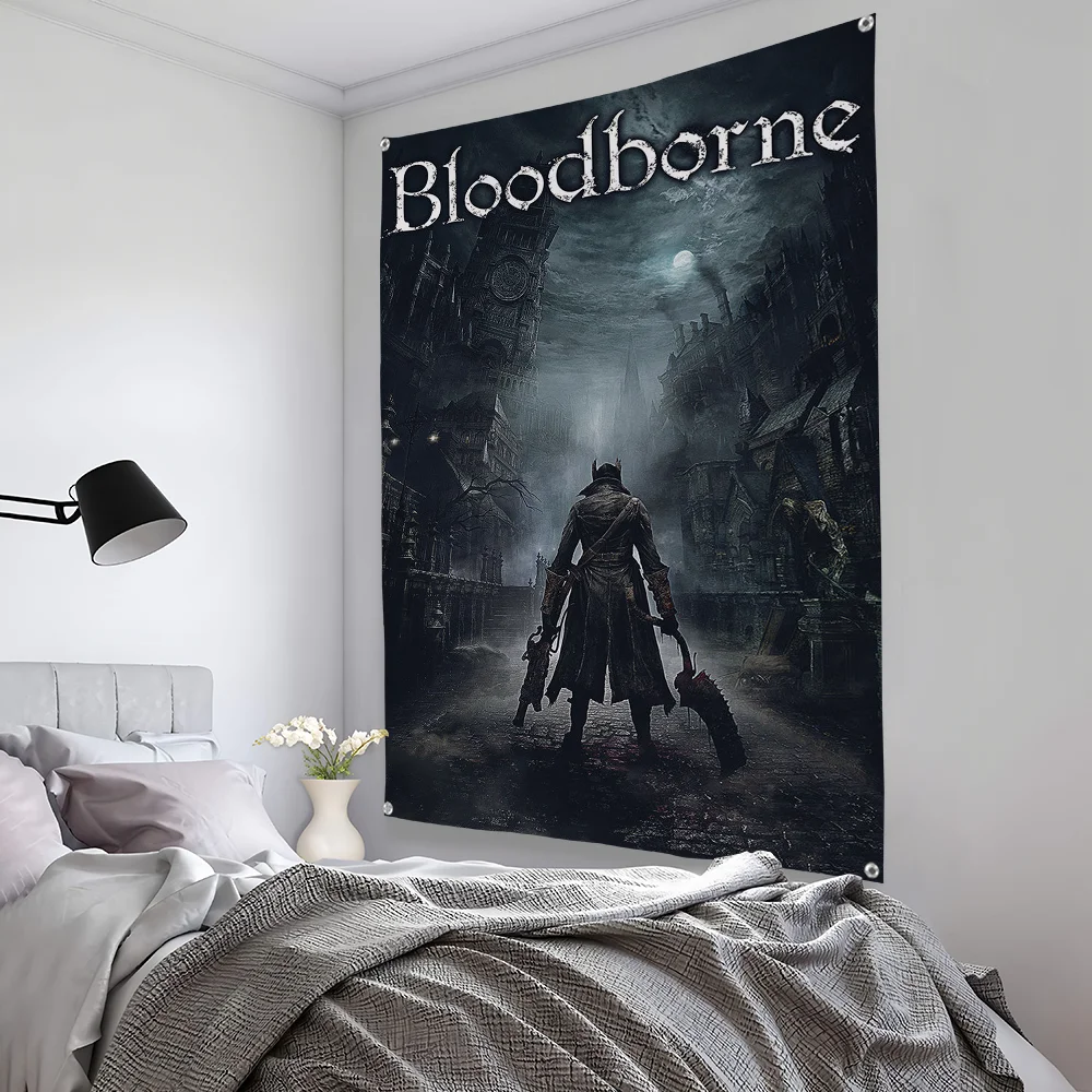 

Comic Blood-Bornes Super Cool Flag Bedroom Living Bar Garden Outdoor Microfiber Festival Decoration Background Art Banner