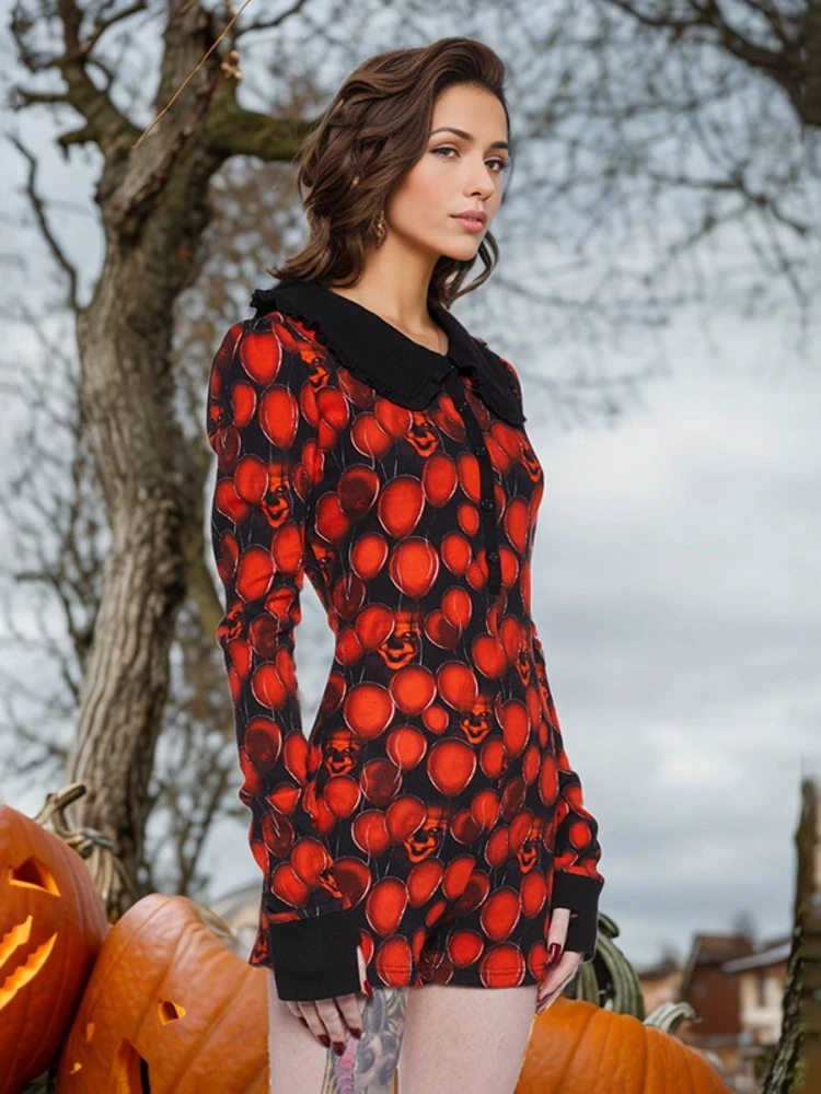 

Костюм-комбинезон Ghost для Хэллоуина, комплект с шортами и баллонными брюками, с высокой талией, из тонкого полиэстера, удлиненные (7/8 или 9/10) женские брюки