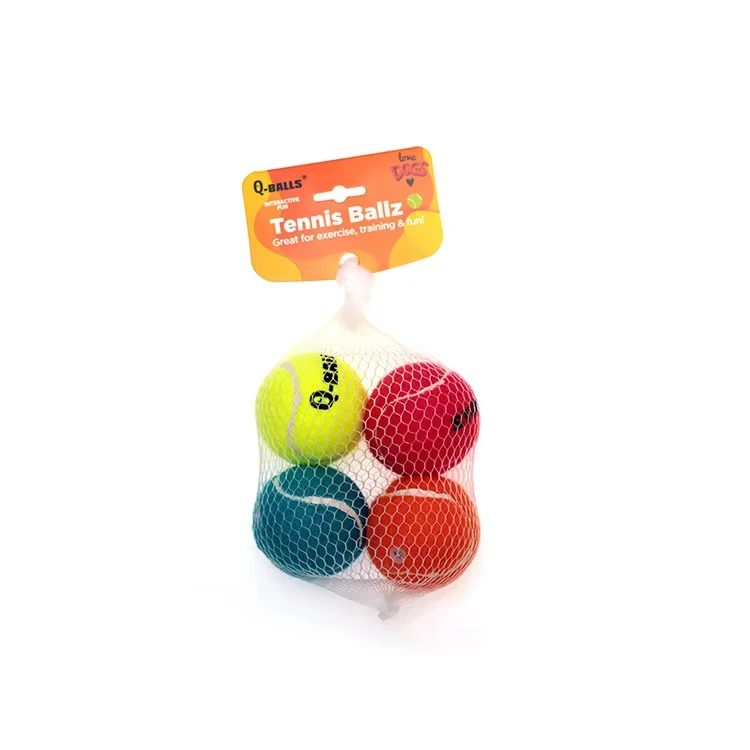 OUZEY 4 stks/set Hond Ballen Speelgoed Dikke Muur Natuurlijke Rubber Piepen Kauwballen Speelgoed Voor Huisdieren Honden Outdoor Interactieve Hond training
