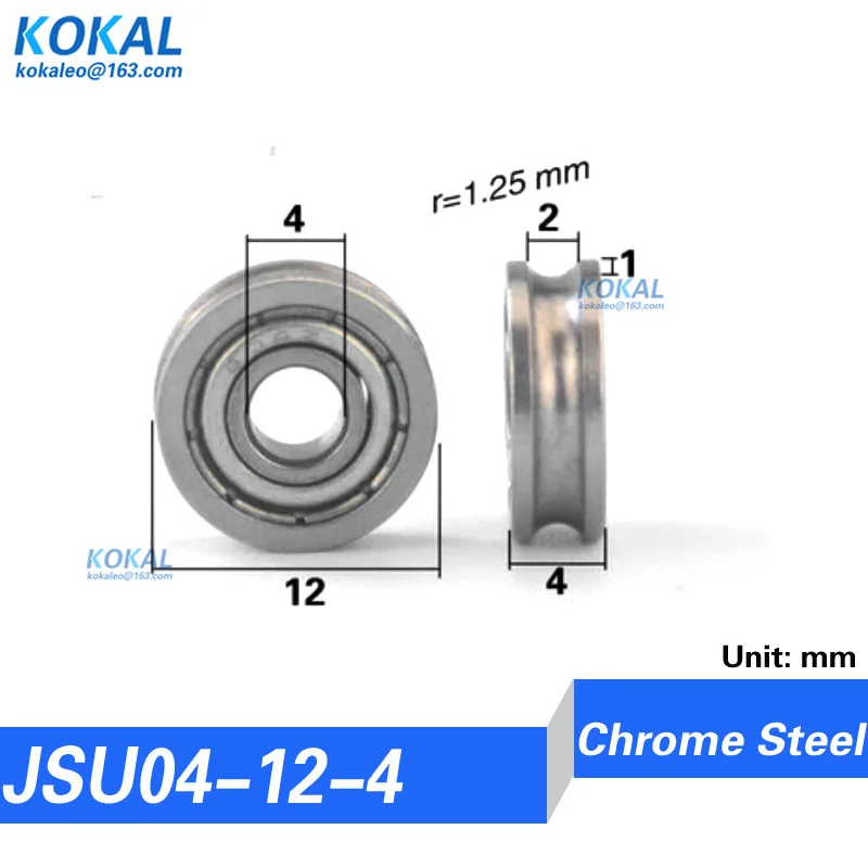 [JS04]1PCS hot sale NON-Standard 624ZZ 604z 694 inner ring width 8mm U groove type for medical instruments wheel pulley 18mm