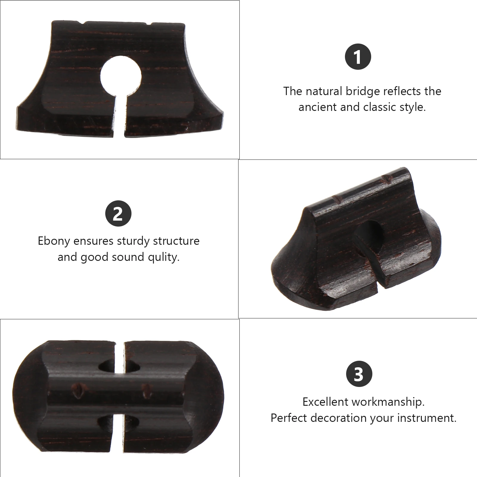 

5 Pcs Erhu Code Traditional Chinese Musical Instrument Bridge Accessories Supplies