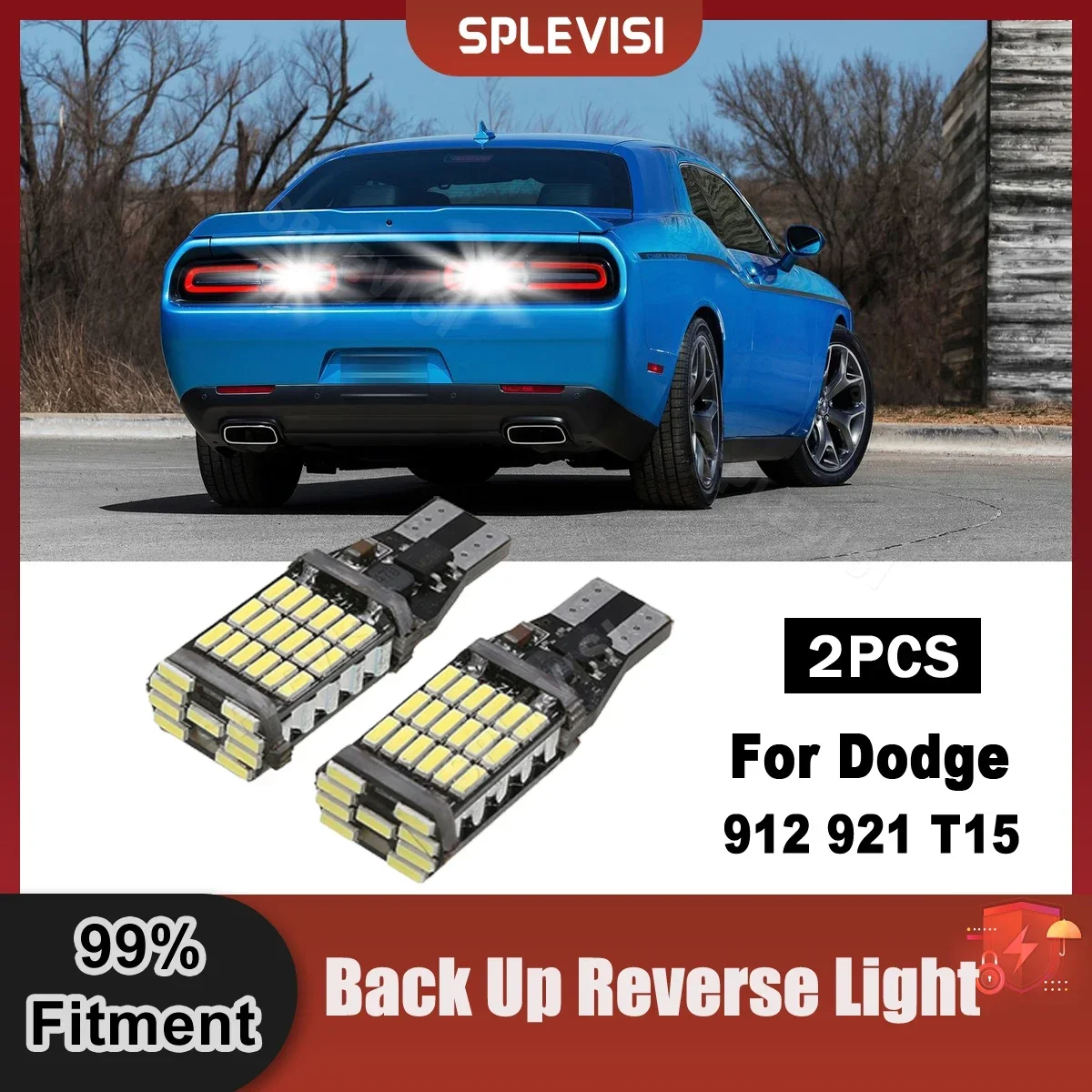 

2Pcs 6000K LED Reverse Light Blub Backup Lamp Bulbs For Dodge Challenger 2008-2018 2009 2010 2011 2012 2013 2014 2015 2016 2017