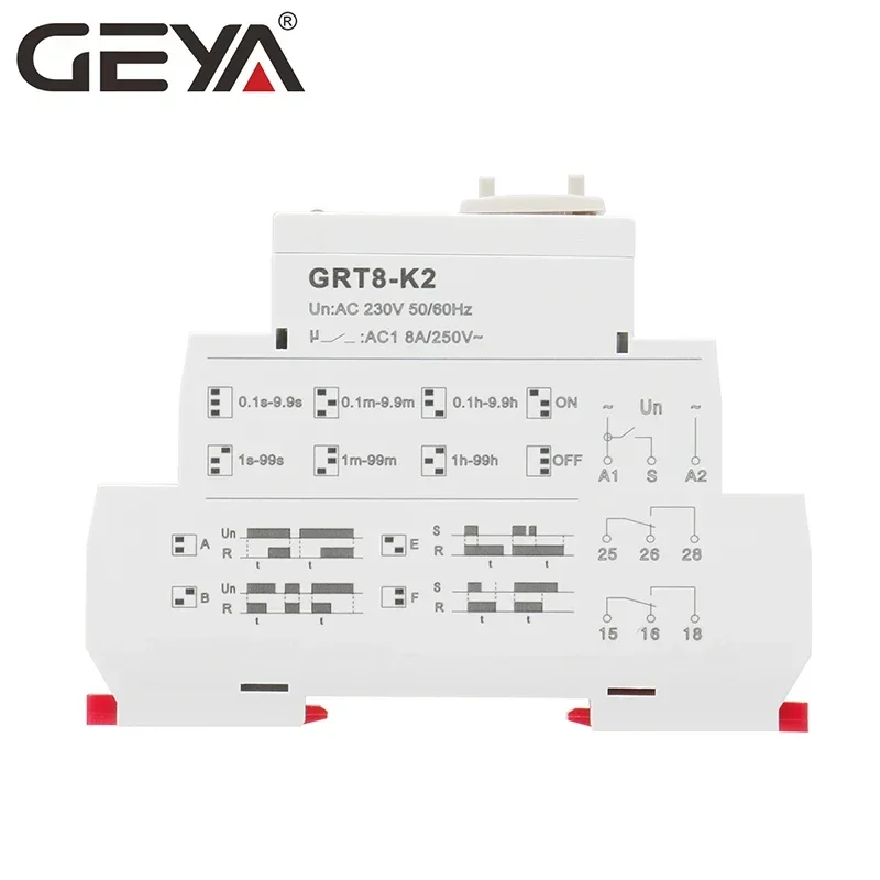 

GEYA Digital Setting Timer Relay AC DC 12V 24V 220V 230V Multifunction Time Delay on off Relay