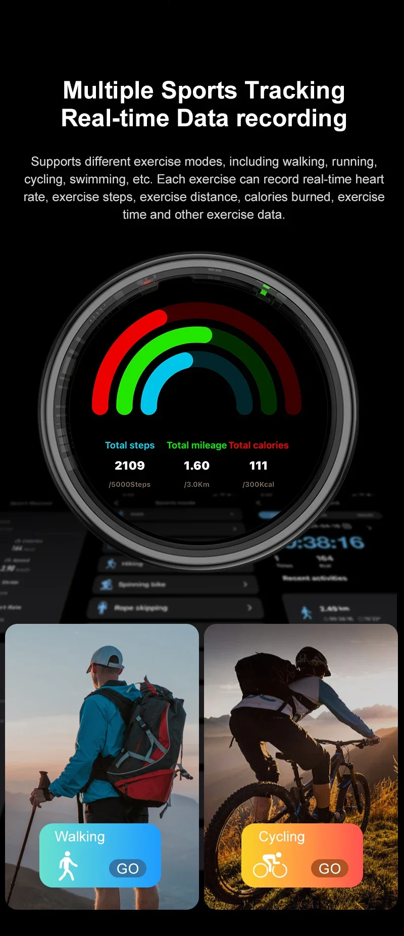 New R11 Smart Ring With Display Men Women Couple Smartring Heart Rate Monitor Sleep Step Sport Tracker Smart Praise Ring Gifts