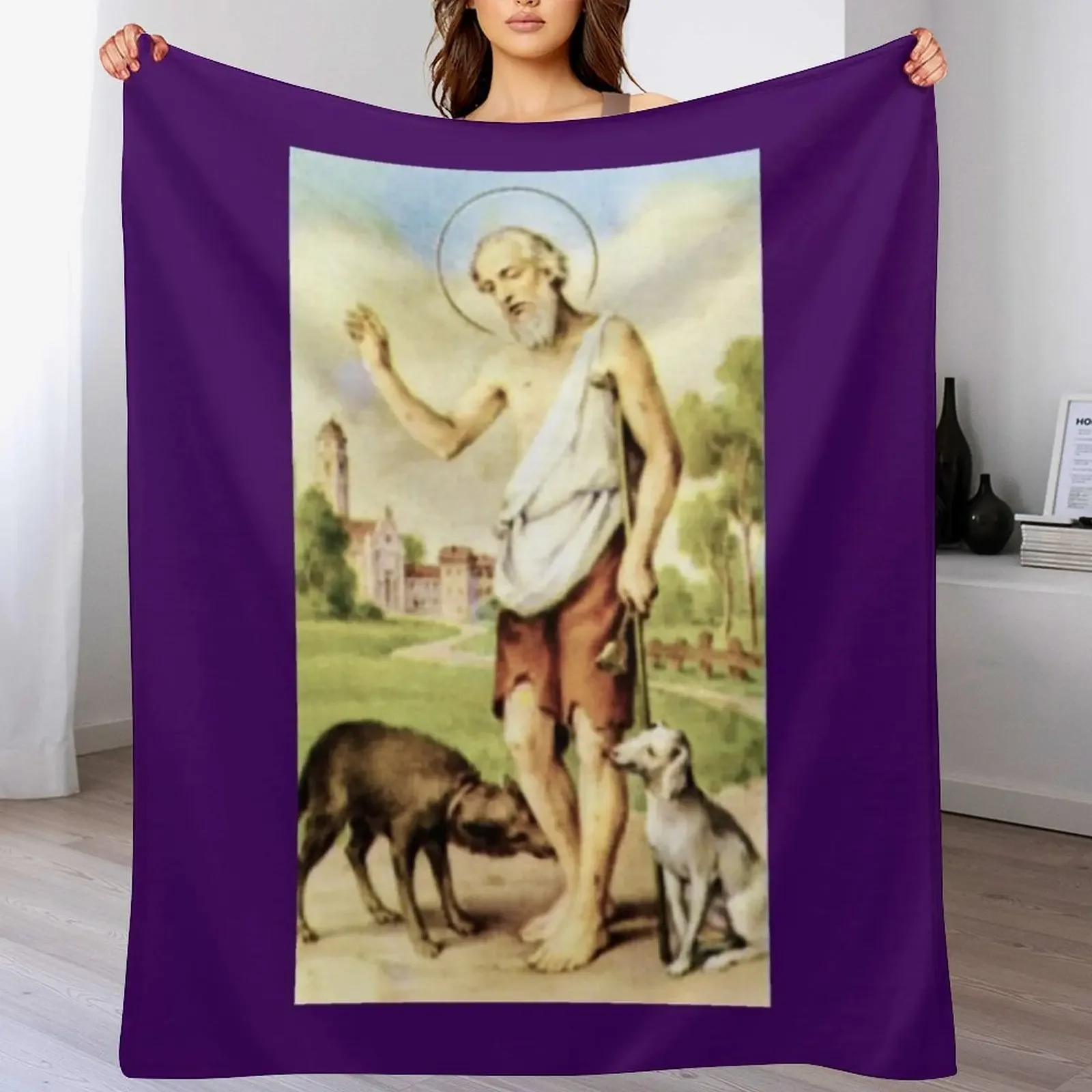 

san lazaro Throw Blanket Soft Big Decorative Sofas halloween Luxury St Blankets