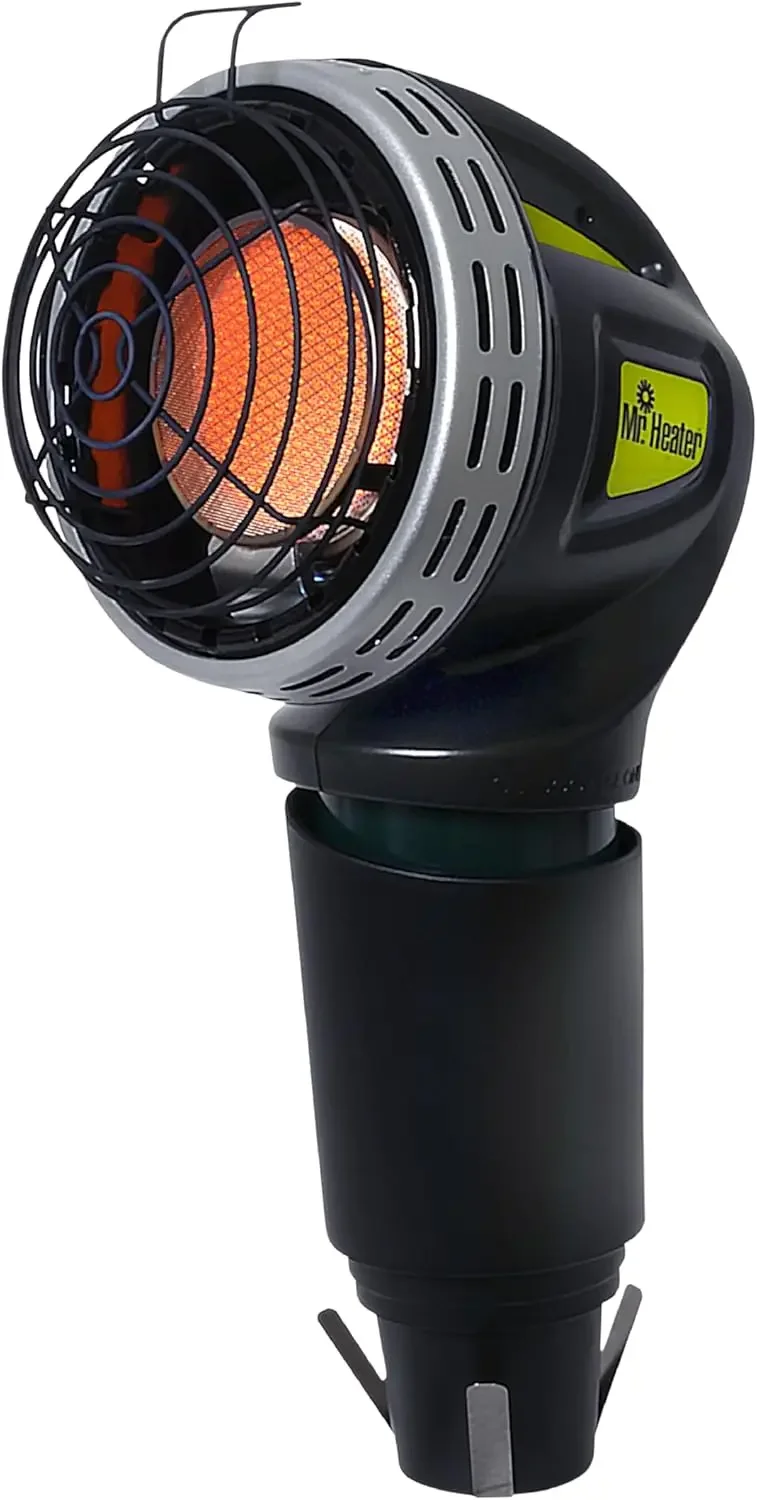 

Mr. Heater F242010 MH4GC 4000 BTU Golf Cart Heater Wind-Resistant with ODS and Tip-Over Safety Switch & Cup Holder Adapter