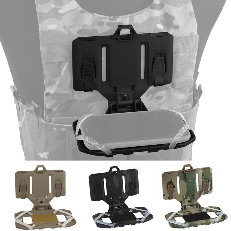 Cross-border  MOLLE mounts tactical navigation board Universal chest tactical vest folding phone stand