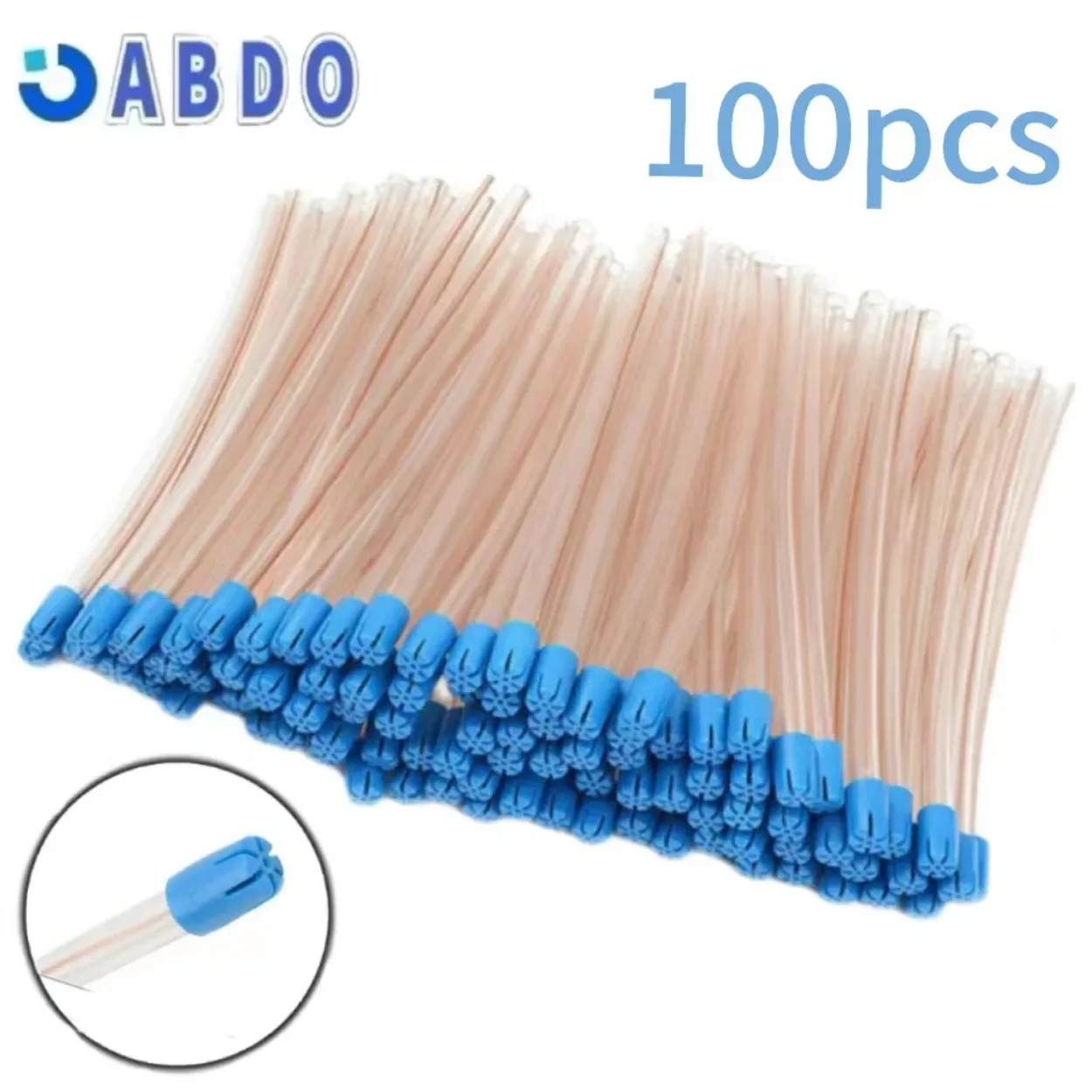 

100 PCS Dental Materials Disposable Saliva Ejector Plastic Soft Dental Saliva Ejector Low Volume Suction Tube Aspirator Tube