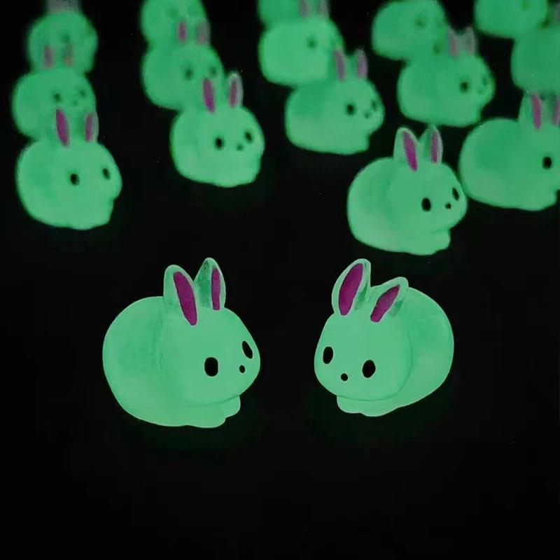 60 Buah Lampu Malam Model Kelinci Aksesori Patung Dekorasi Desktop Rumah Kreatif Hewan Kelinci Gemuk Lucu Hadiah Ornamen Kecil