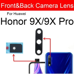 Front Rear Camera Glass Lens For Huawei Honor 9X 9X Pro Back+Front Camera Glass Lens with Sticker Parts For Honor 9x 9x pro