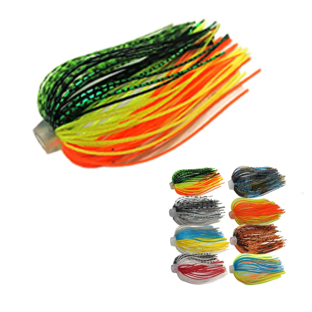 Großhandel 100 Stück/Lot 88 Stränge 64mm Silikon-Schirmelastik für Angelzubehör, Buzzbaits, Spinner, Buzz Bait – Detail 3