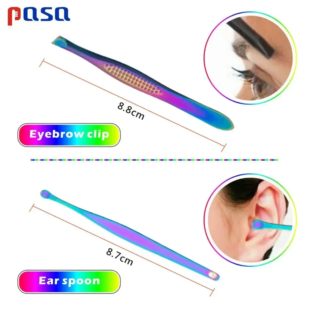 8 개/대 레인보우 매니큐어 손톱깎이 페디큐어 세트 휴대용 여행 위생 키트 스테인레스 스틸 네일 커터 도구 세트