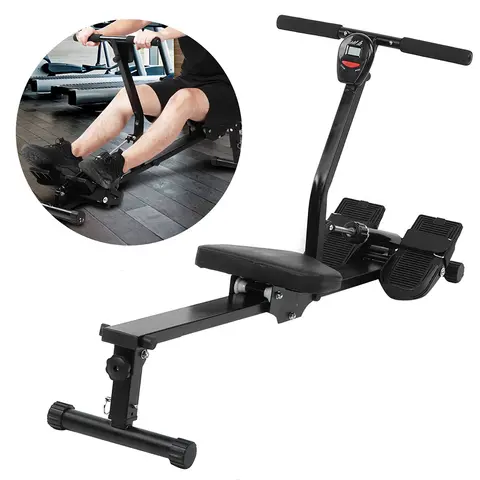 가정용 접이식 로잉 머신, 디지털 표시기 포함, 저항 조절 가능