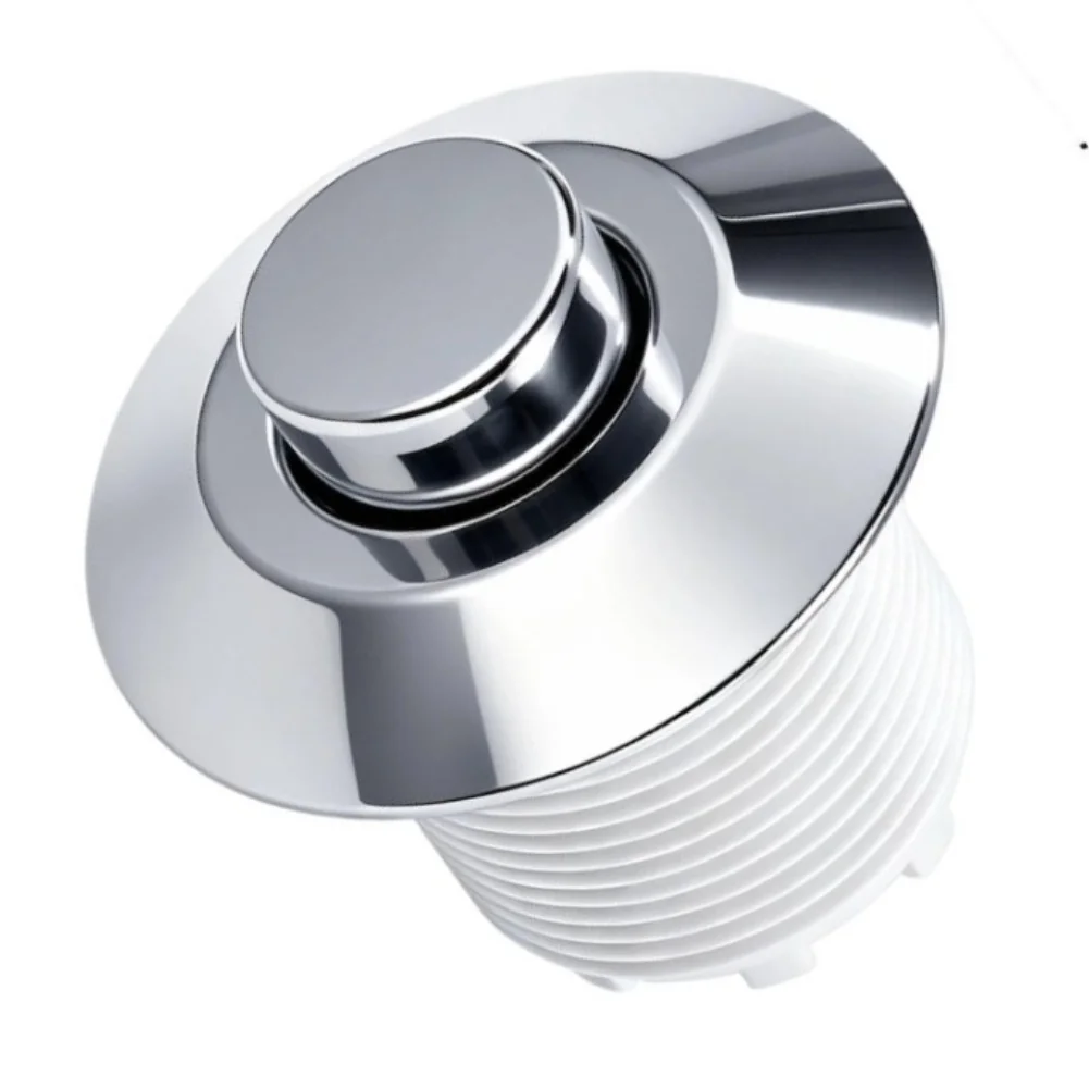 Bathroom Repair Part Toilet Air Flush Button For Bathroom Decor Chrome Finish Matte Black Option 30mm Panel Thickness