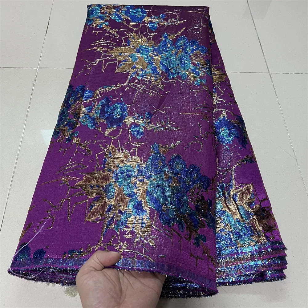 الأفريقي النيجيري تل عالي الجودة 2025 نسيج الدانتيل الأورجانزا التطريز للحزب ثوب الجاكار فستان الزفاف 5 ياردة YXZ182