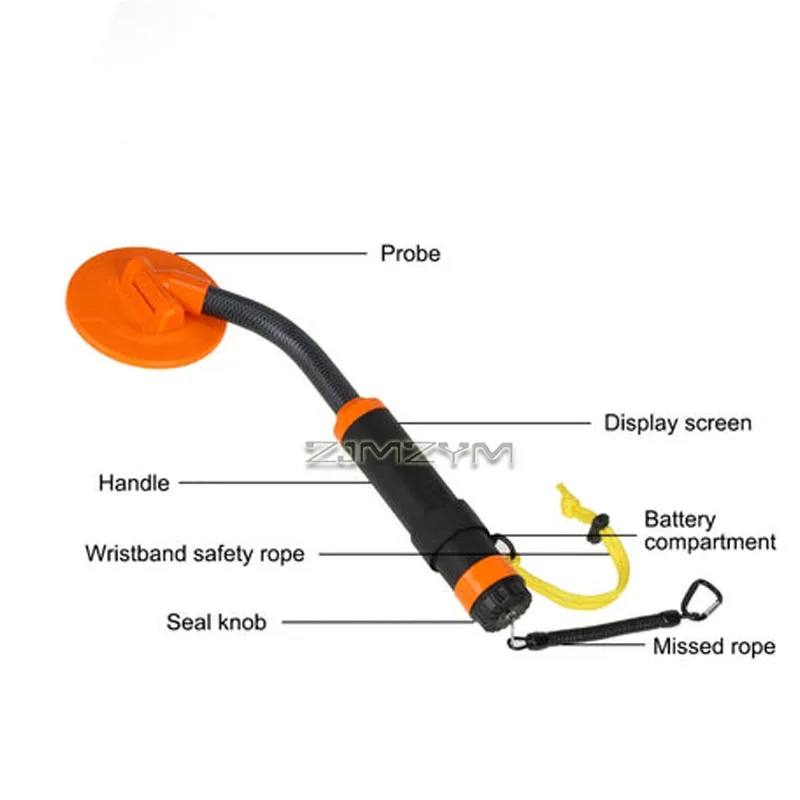 Waterproof Handheld Metal Detector for Diving Treasure Hunting Vibration Sound Dual Alarm Livestock Cow Stomach Metal Finder