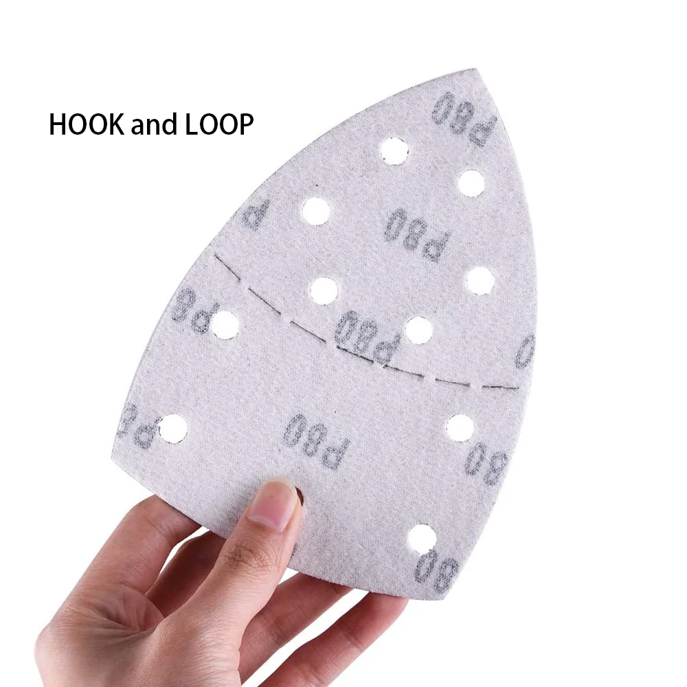 20pcs Mouse Sanding Sheets Hook and Loop Sander Polishing Pads 11-Holes Sandpaper Grits 40-2000 Fit Bosch Multi-Sander