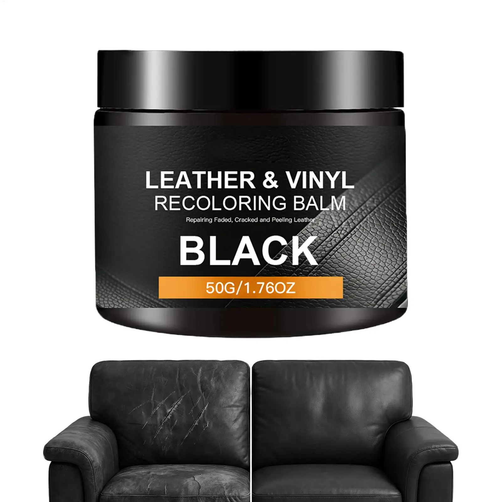 Leather Recoloring Balm 50g Long Lasting Coating Color Restorer & Conditioner for Car Interior Shoes Boots Purses Jackets Saddle