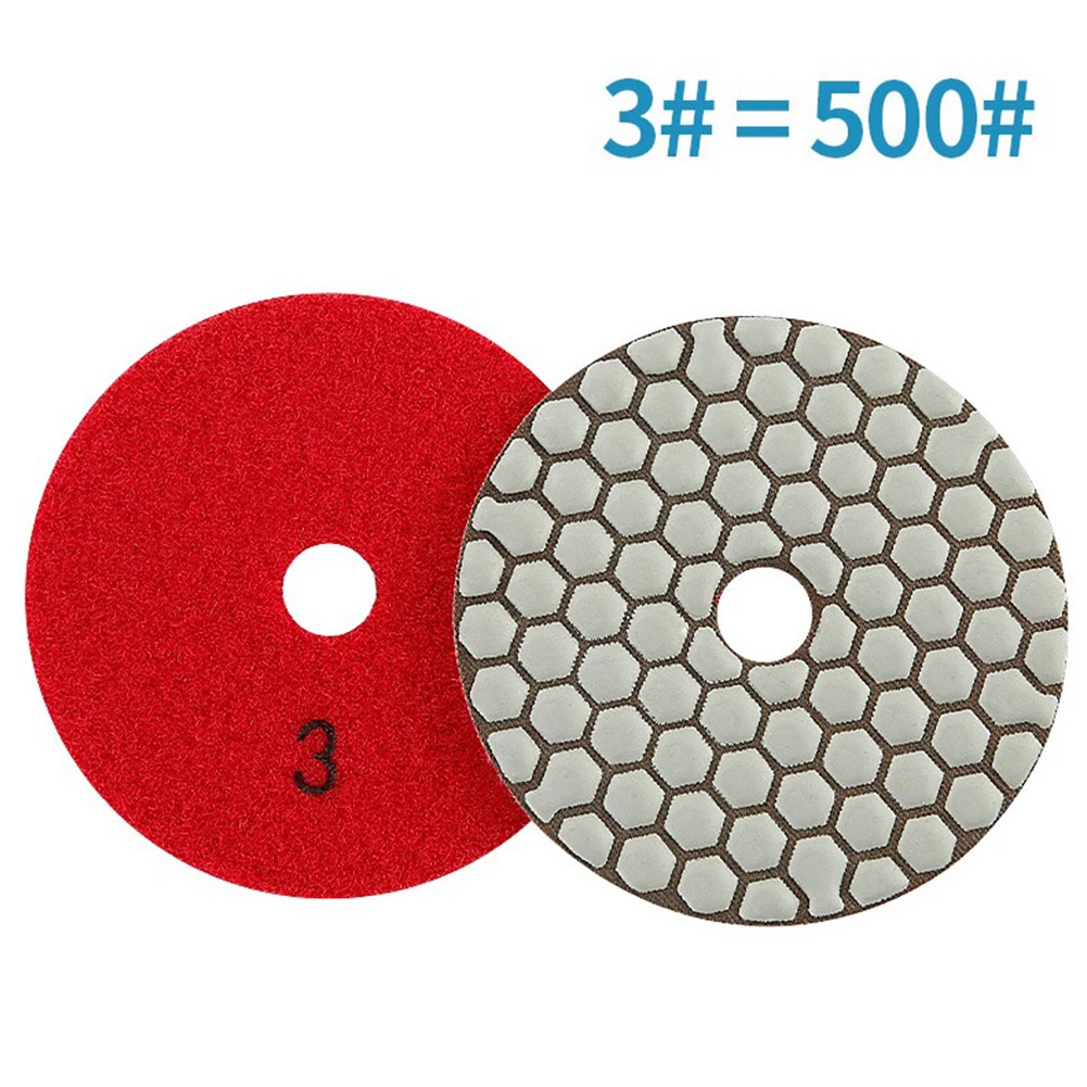 Imagem -04 - Flexible Diamond Polishing Pad Disco de Lixamento Resina Bond para Granito Pedra de Mármore Moagem Uso Abrasivo a Seco 100 mm
