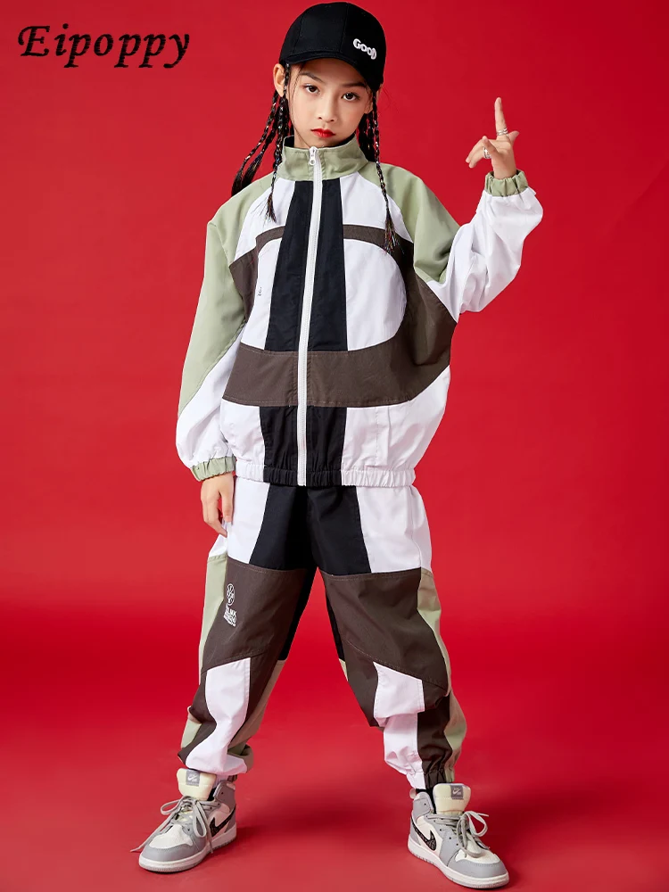 بدلة هيب هوب للأطفال ، زي أولاد وبناث ، علامة تجارية عصرية