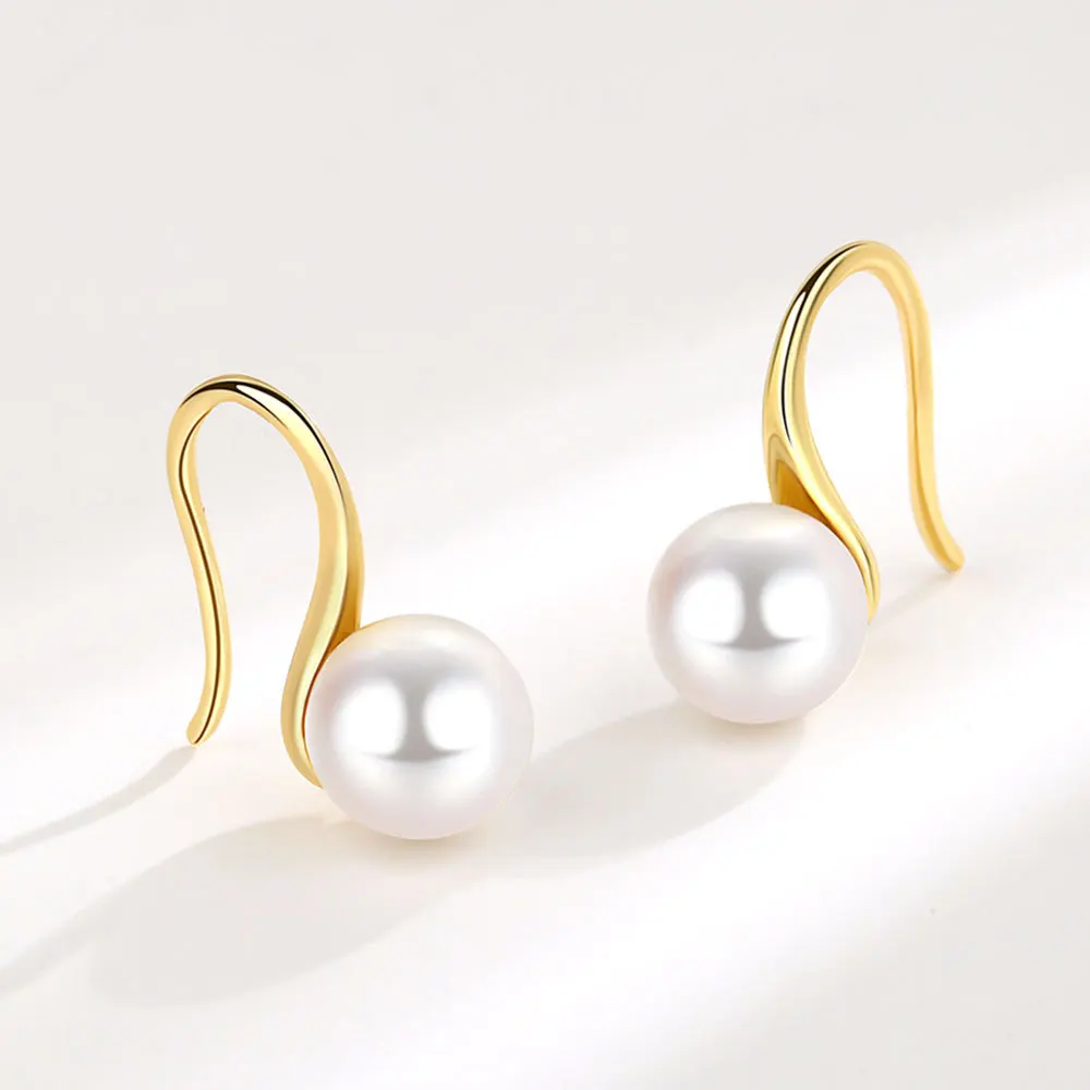 Fashion Freshwater Pearl Earrings For Women Gold Plated Stainless Steel Pearl Earring 2023 Trend Wedding Aesthetic Jewelry Gift image 4