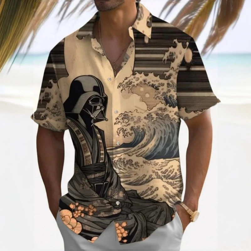 

3d Samurai Print Short Sleeved Shirt Street Fashion Man Clothing Summer Casual Hawaiian Shirts For Men 2024 Retro Men's Shirts