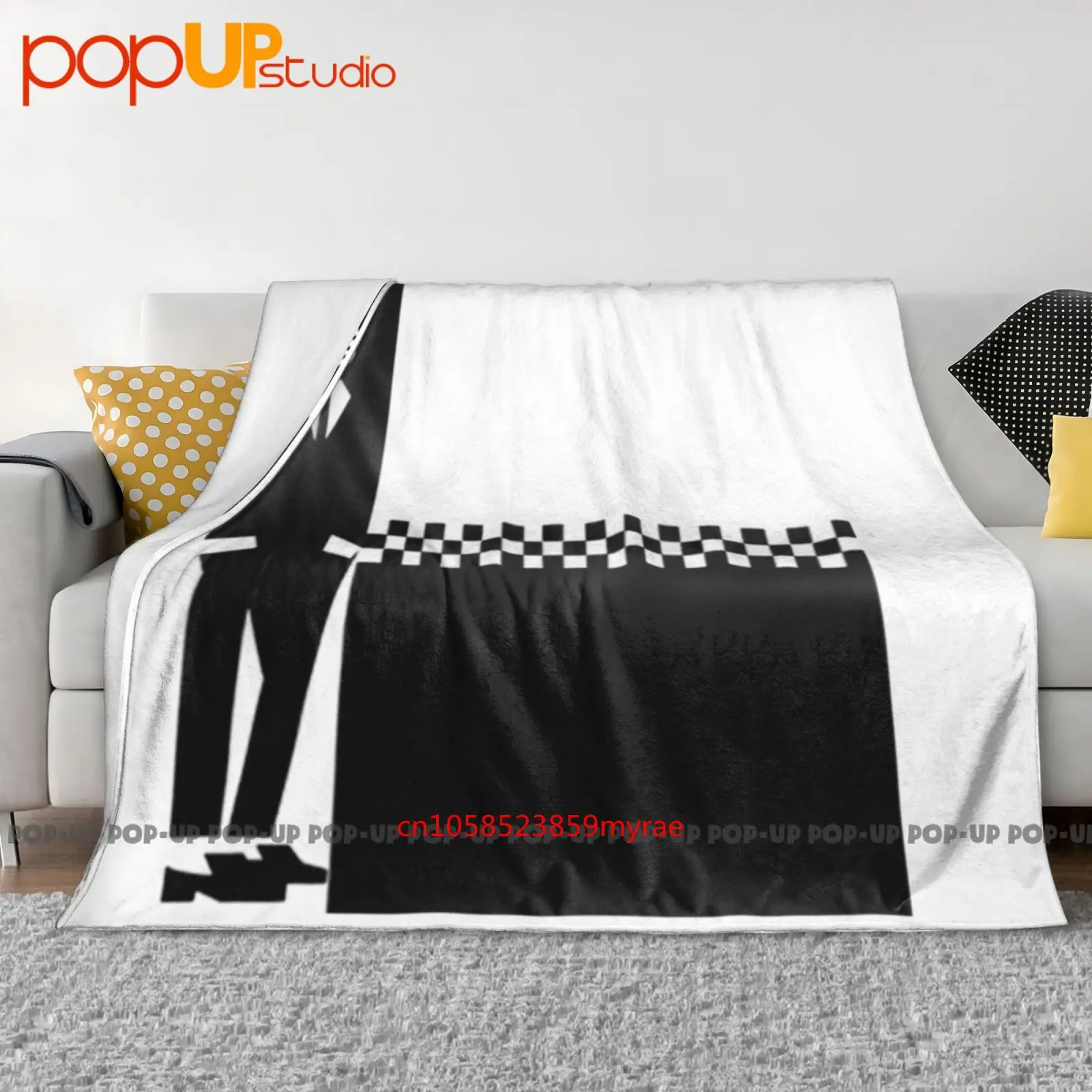 Funda de registro de 2 tonos inspirada en Ska, manta ultrasuave de 2 tonos, especial Beat, colcha, funda de sofá de invierno, fundas de cama