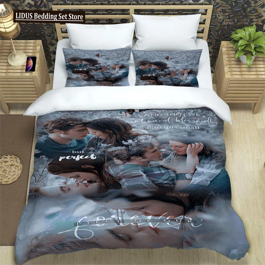 

Twilight Print Three Piece Bedding Set Fashion Article Boys Or Adults For Beds Quilt Covers Pillowcases Bedding Set Gift