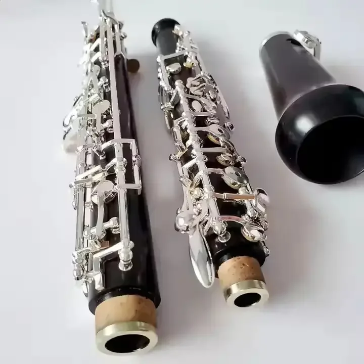 Professional Ebony Silver Plated Oboe With Carrying Case Oboe Reed Gloves For Band Rehearsal Stage Ensemble Performance