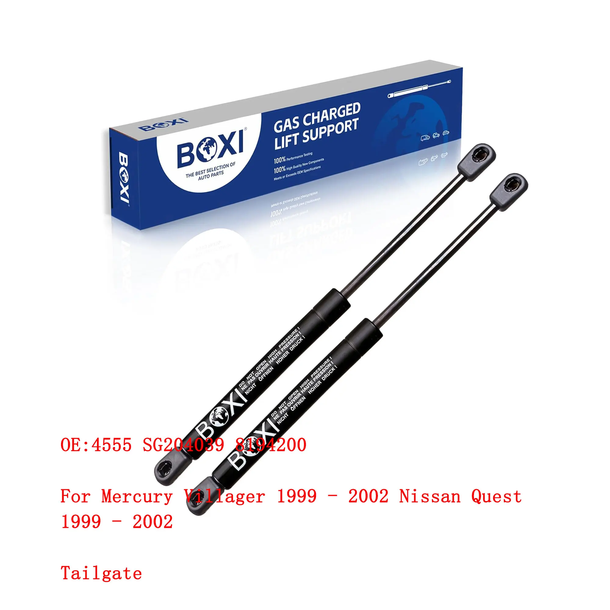2 Pcs Tailgate Liftgate Lift support For Mercury Villager 1999 - 2002 Nissan Quest 1999 - 2002 Liftgate Flip Window Lift struts