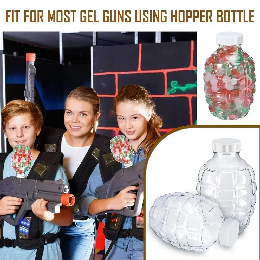 Water Gun Accessories Splatter Ball Gun Refill Ammo Plastic Hopper Gel Bead Subpackage Bottle For Kids Summer