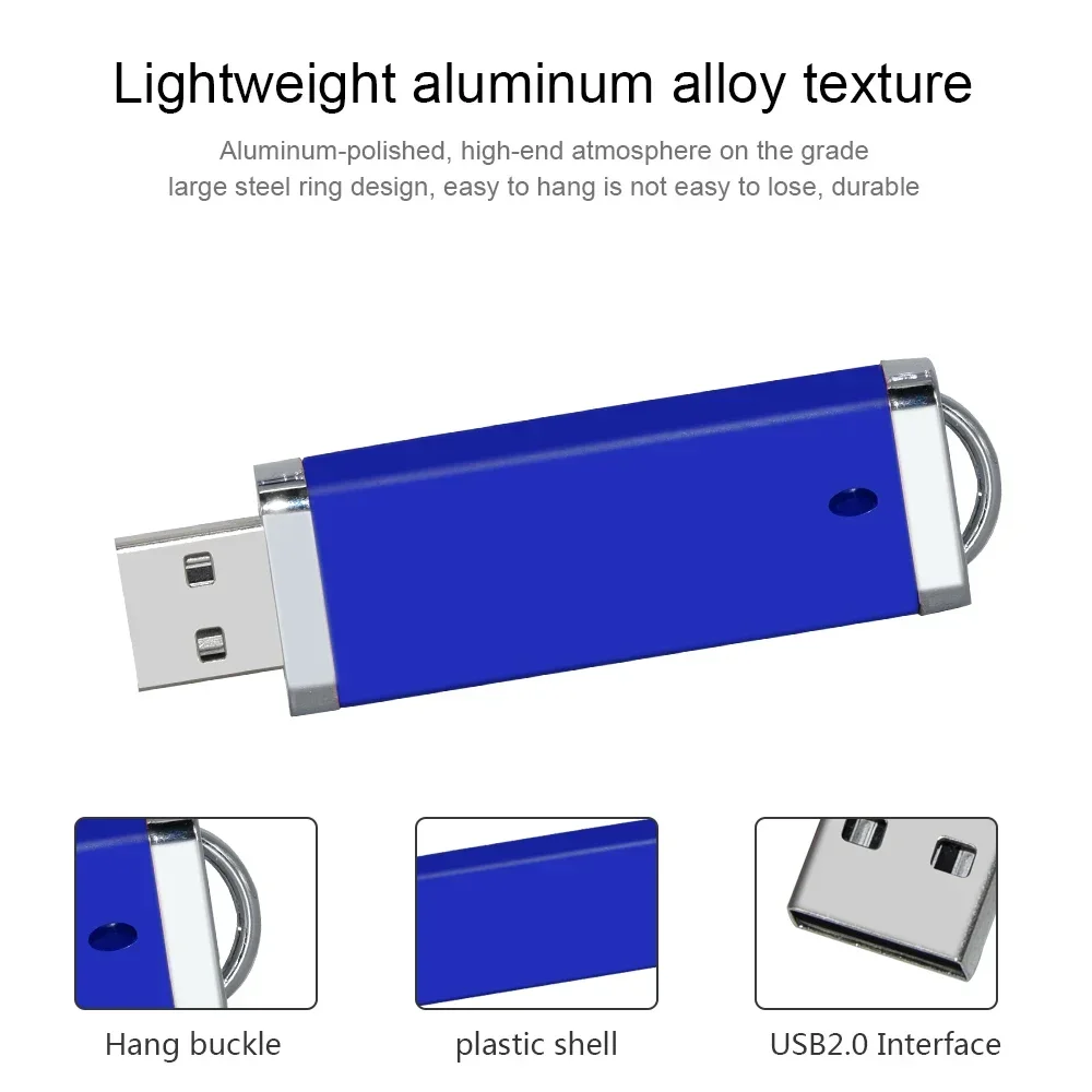 USB Flash Drive 2.0 128GB 64GB Plastic Memory Stick 16GB 8GB Creative Business Gifts Pen Drive 32GB Red Blue White Pendrive