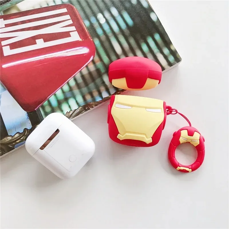 Venom For Airpods Pro 3 Pro 2 Case Spider-Man Iron Man Captain America Protective Earphone Silicone Cover For Airpods 1 2 3 4 5
