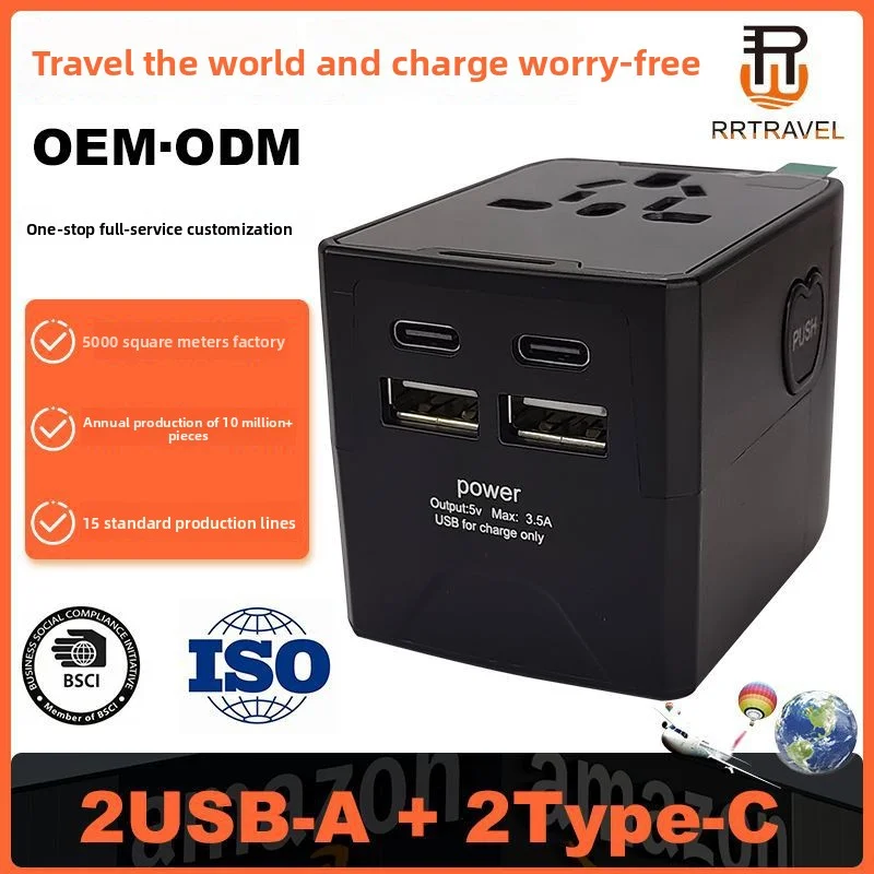 

Global Universal Converter Socket Portable Outdoor And Travel Universal Socket Usb Type-C *Multifunctional Office Converter Plug