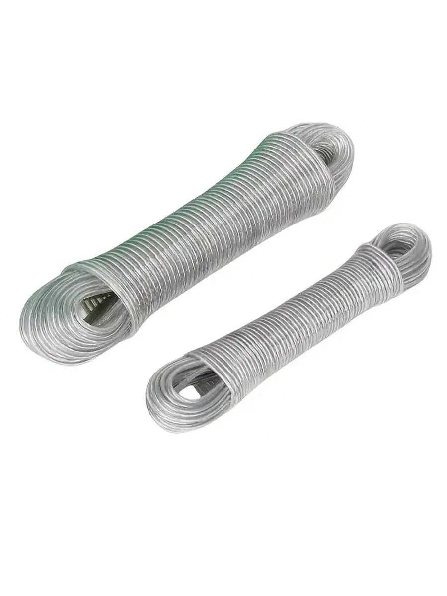 1個、10/20/30M PVCコーティング付きスチール製物干しロープ - 耐久性があり、多用途、お手入れ簡単、屋内屋外用品、防錆性と耐摩耗性