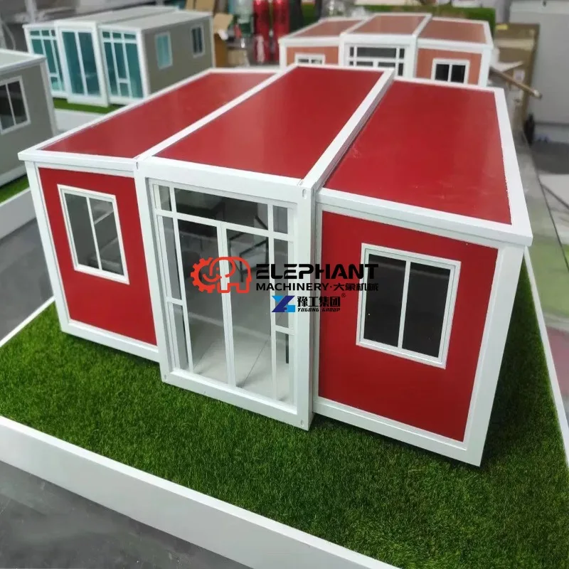 Steel Structure with Shower Double Wing Expansion House Luxury Living Prefabricated Villa Modular House