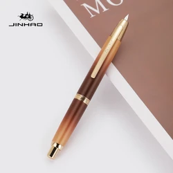 JINHAO 10 Press Fountain Pen Retractable EF/F Metal High Quality Writing Ink with Converter School Office Supplies Stationery