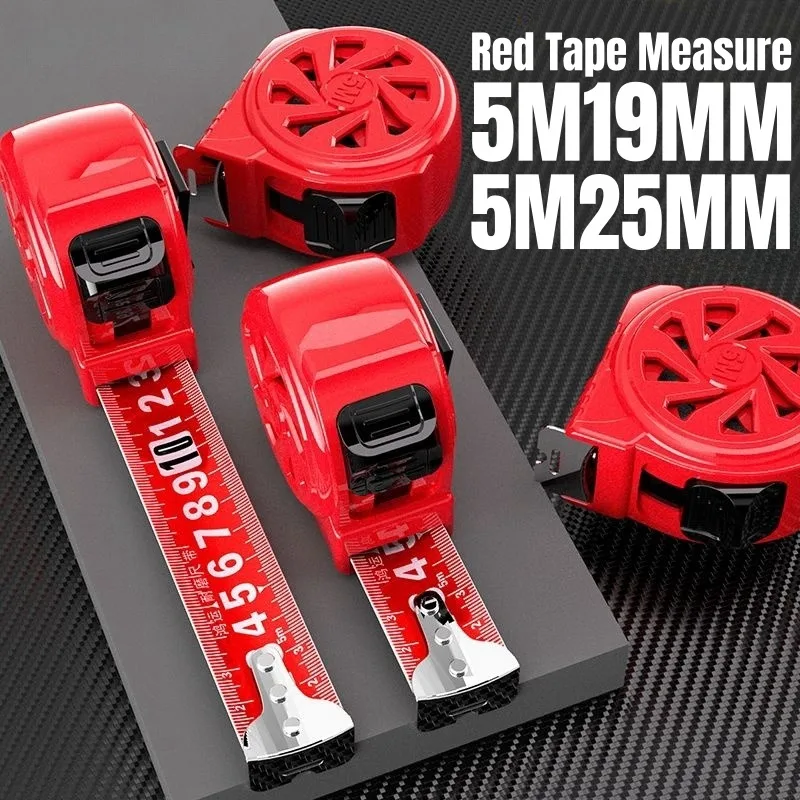 5M Tape Measure Retractable Red High-precision 3M 7.5M Measuring Tape Thickened Wear-resistant Tape Practical Measuring Tools