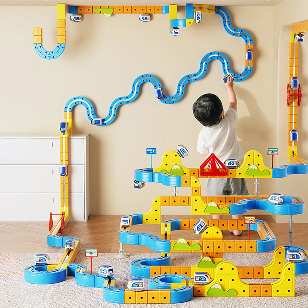 Electric Trains Set Flexible Race Track STEM Learning Toy Present Birthday Present