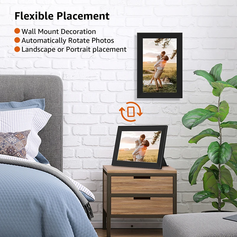 Imagem -05 - Frameo Digital Photo Frame Picture Frame Eletrônico hd Ips Touch Screen 32gb Wi-fi 10.1 Presente do Dia das Bruxas